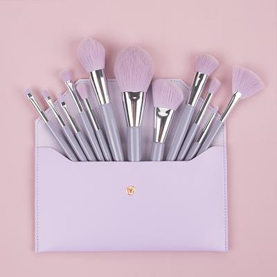 China Angular Quickly Blush Flowery Purple Hair Luxury Purple Wool Change Color Makeup Brush Set Not Shipping for sale