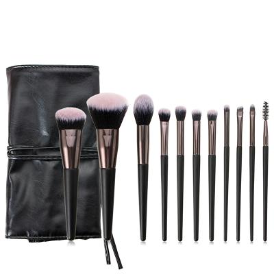 China Angular Blush New Arrivals 10Pcs Metal Handle High End Smooth Durable Makeup Brush for sale