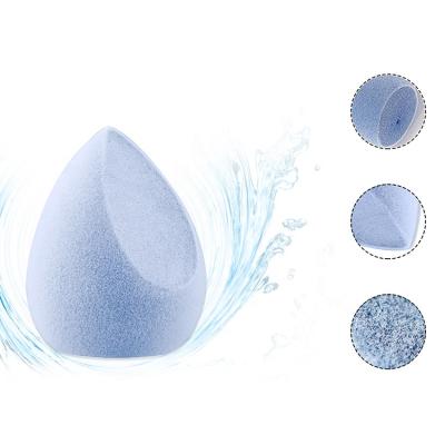 China Organic Vegan Fuzzy Microfiber Velvet Makeup Eco Best Bevel Pointed Sponge High Quality Custom Made Washable for sale