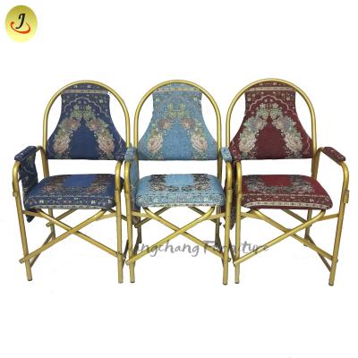 China Wholesale Modern Knocked Down Folding Metal Church Worship Muslim Prayer Salah Chair for sale