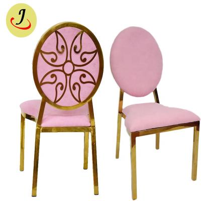 China Wholesale Stainless Steel Gold Modern Wedding Chair Removable Back Dining Chair Stainless Steel for sale