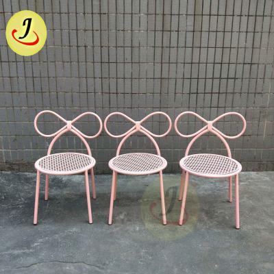 China Comfortable Outdoor Metal Iron Netting Stackable Chairs For Kids Kids Party And Wedding Chair for sale