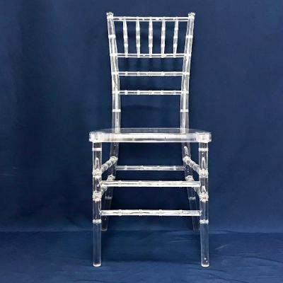 China Modern Cheap Ghost Clear Acrylic Resin Transparent Chiavari Chair For Wedding for sale