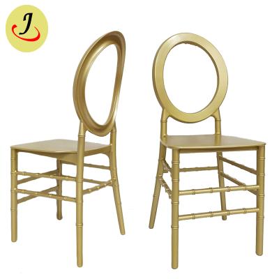 China Hotel chair factory supply stacking restaurant hotel wedding plastic round back chiars for sale