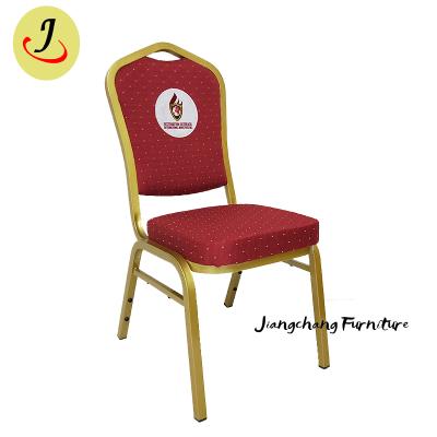 China Modern Stackable Aluminum Wedding Event Banquet Chair With Logo for sale