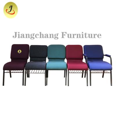 China Modern Cheap Church Chair Metal Used Auditorium Upholstered Chair For Church for sale