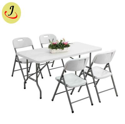 China wholesale price modern outdoor portable plastic folding dining table and chair for sale