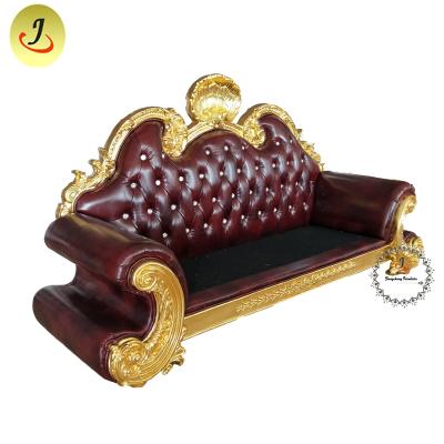 China New Product Luxury Modern Style Wedding Event Wooden King Throne Two Seats Living Sofa for sale