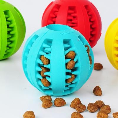 China Sustainable IQ Puzzle Chewing Toy Treat Dispensing Durable Dog Teething Cleaner Playing Toys Balls for sale