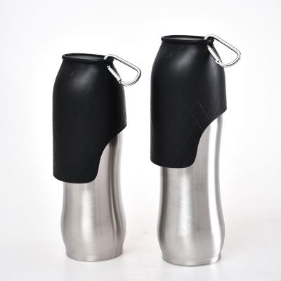 China Sustainable Low MOQ Hot Sale Stainless Steel Material Dog Traval Water Bottle For Pet for sale