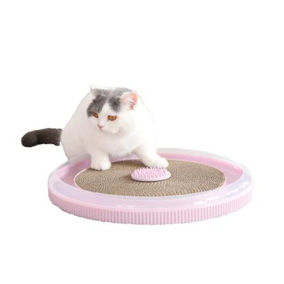 China Made4Pets Viable Fast Delivery Wrinkled Cardboard Cat Scratcher With Brush for sale