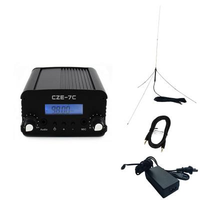 China 7W FM Wireless Broadcast Broadcasting Equipment with GP1 Antenna for sale