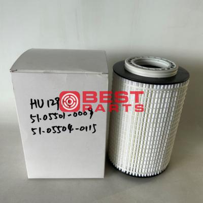 China Oil Filter Elements 51.05501.0009 51.05501.0013 51.05504.0115 51.05504.0126 LF17529 HU1291/1Z P40042 E831H for sale