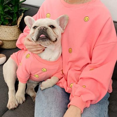 China Dog Matching Pet Apparel Sustainable Human Cute Pet T-shirt Summer Human Clothes for sale