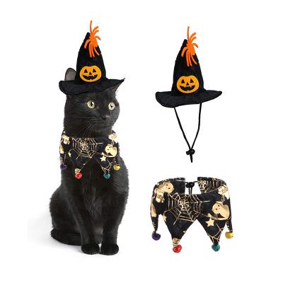 China Hot Viable Halloween Clothes Party Witch Cosplay Cotton Costumes Holiday Dog Clothes Halloween Dog Clothes Hat for sale