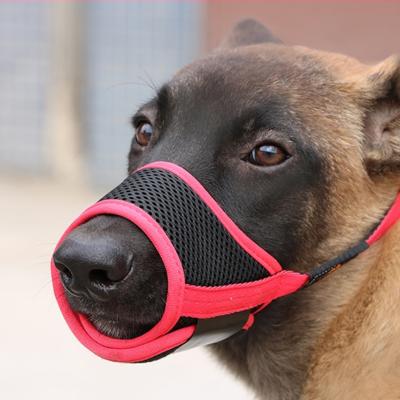 China Custom Padded Nylon Adjustable Breathable Dog Muzzle Eco-Friendly For Dogs Pet Safe Muzzles for sale