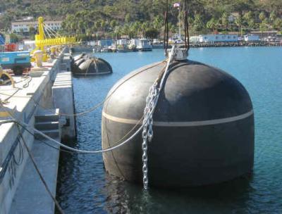 China Dia. 3.3 X L 6.5m Semi Submersible Fender Hydro Pneumatic Submarine Rubber Fender for sale