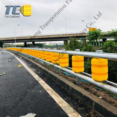 China Roadway Traffic Safety Eva Buckets Rolling Anti Crash Guardrail Road Roller Barrier for sale