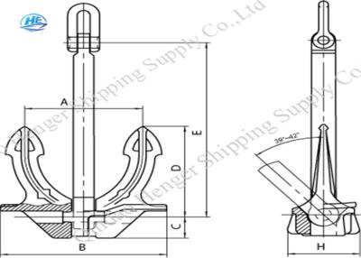 China Hall Plow Spek Marine Power Mooring Delta Navy Boat Anchor Heavy Duty for sale