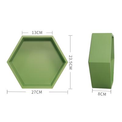 China Industrial Magnet Wall Hexagon Magnetic Shelves Mounted Decorative Hanging Display for Collectibles, Photo Frames for sale