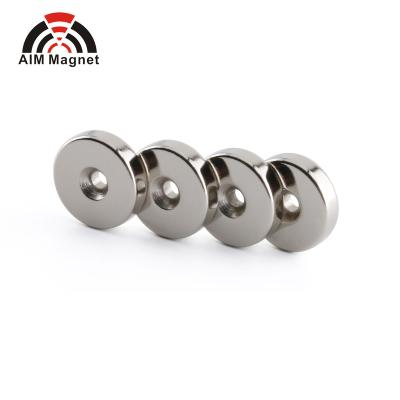 China Industrial Magnet N52 Round Neodymium Magnet Countersunk Magnet Pot Magnet for sale