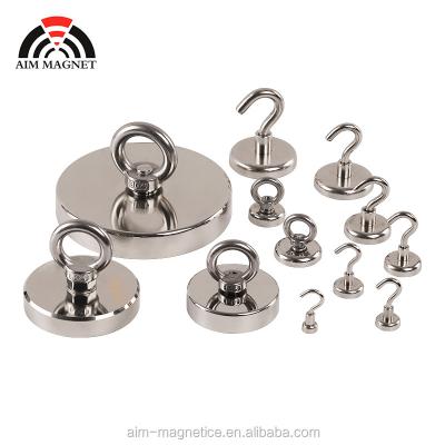 China Small industrial magnet neodymium magnet hook magnet for fishing for sale