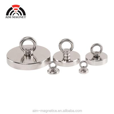 China Industrial Magnet Super Strong Magnetic Neodymium Fishing Magnet With LNJ120 500pull Rope for sale