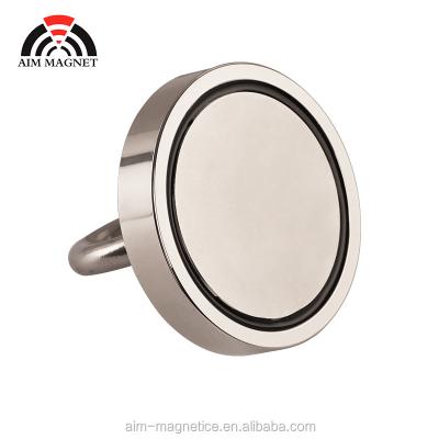 China Industrial Magnet Strong Pull Force Magnet Fishing 500 Kg With Eyebolt for sale