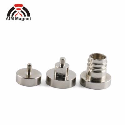 China Strong Magnet Industrial Power Holder Cup Pot Magnet With Countersunk Hole With Screw Hole for sale