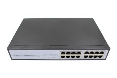 China High Quality 16 RJ45 10/100M 16 Port POE Switch Built-in Power 24V CCTV Network Switch for sale