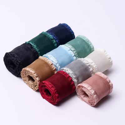 China Double Ruffle High Tenacity Polyester Ribbon10-40mm Wavy Organza Ribbon Edged Decorative Pleat For Pleat Dress Gift Wrapping for sale