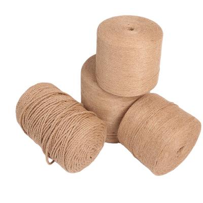 China Durable Thick Handmade Knitting Rope Hemp1mm Diy Vintage Twist Natural Color Canvas Rustic Twine Crafts Jute Rope 100m for sale