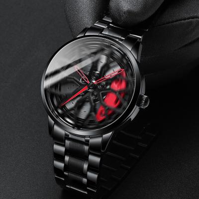 China Official 3D Original Waterproof Rim Watch High Quality Spinnning Wheel Watches Quartz Waterproof Wrist Car Wheel Watch Spin 360 AMG G63 for sale