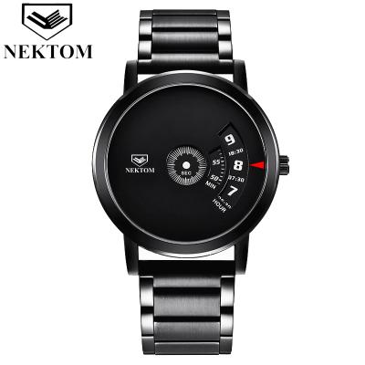 China Wholesale Top NEKTOM Chronograph Wrist Watch Quartz Watch Stainless Steel Glass Butterfly Tie Waterproof Watches For Men Fashion Style for sale