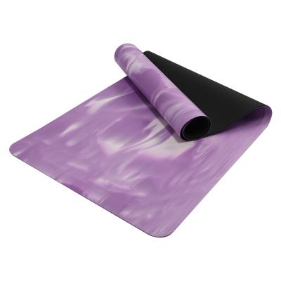 China Waterproof / Eco-friendly Keepepeak Custom Natural Rubber Printed Non-Toxic Eco Design Polyurethane Anti Slip PU Leather Yoga Mat for sale