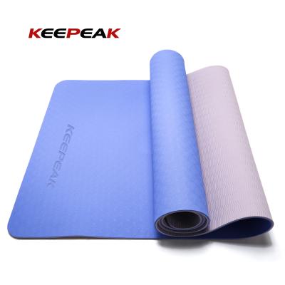 China Waterproof / Eco-friendly Exercise Gym Home Workout Sports Custom Printing Large Fitness Double Side Tape Yoga Mat for sale