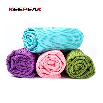 China Custom Multi Color Anti Slip Sports Exercise Microfiber Anti Slip Yoga Towel for sale