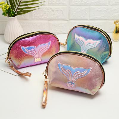 China Beautiful Lady High-quality PU Color Ocean Leather Light Purple Style Embroidered Make Up Bag Series Travel Cosmetic Filter Frames for sale