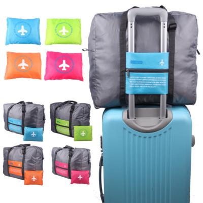 China Promotional Fashion Wholesale Large Capacity Folding One Pocket Leisure Polyester Travel Luggage Bags for sale