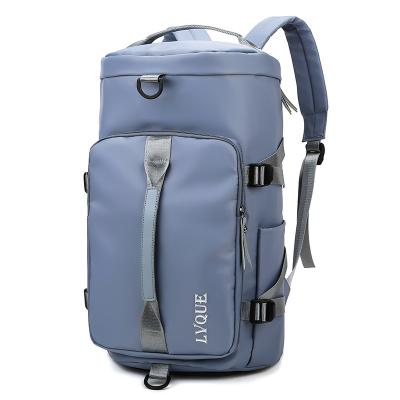 China Outdoor Waterproof Pure Polyester Gear Bag Color Travel Gym Bag With Pocket Divider Duffel Bag Wet And Dry Backpack for sale