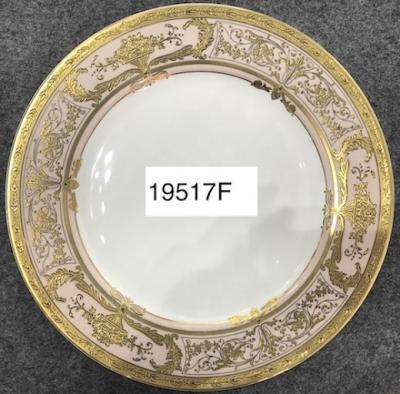 China Sustainable New High Quality Bone China Raised Gold Printed Ceramic Dish Sets for sale