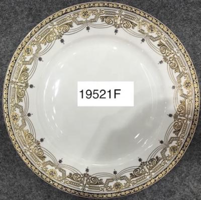 China New viable luxury bone china raised domed restaurant ceramic dinner gold china ceramic food dish for sale