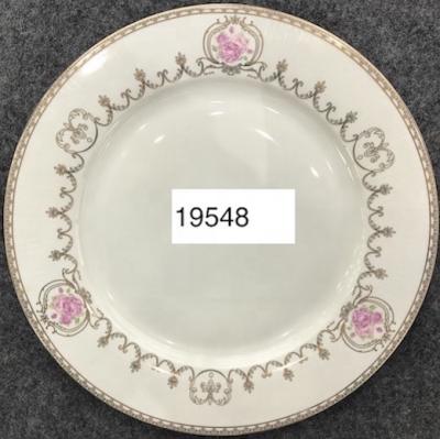 China Ceramic Dinner Dish Viable From Spain Tableware De Luxe Pink for sale