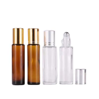 China Cosmetic Best Price Full Automatic Glass Perfume Roll On Bottle Stainless Steel Roller Ball With Screw Lid for sale