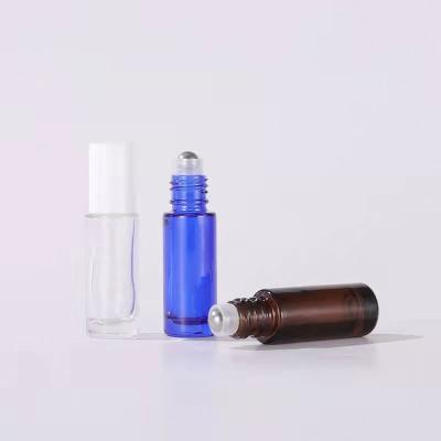 China High End Customized Customized Trackball Glass 5ml Mini Portable Perfume Bottle With Screw Lid for sale