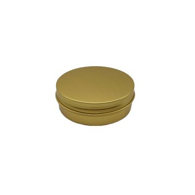 China New Tin Lip Balm Containers High Quality White Cosmetic Aluminum Round Seal Jars With Aluminum Screw Top Lid for sale