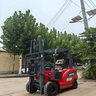 China Small Electric Forklift for Food Beverage Shops Four Wheel Drive Handling Equipment for sale