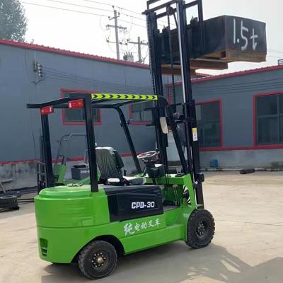 China Elektrische Palettenlastwagen mit 3 m Hebhöhe und 1070 mm Gabellänge zu verkaufen