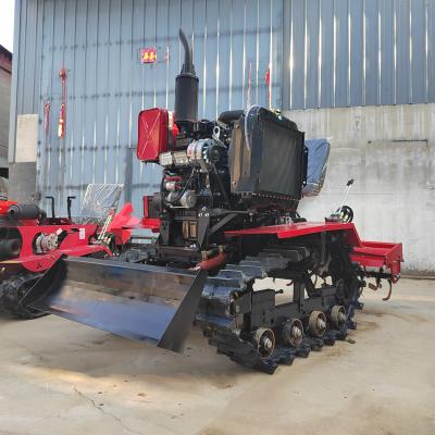 China Powerful Farm Tiller Rotary Tiller with Seat Crawler-Type Crawler Diesel 25HP 35HP for sale