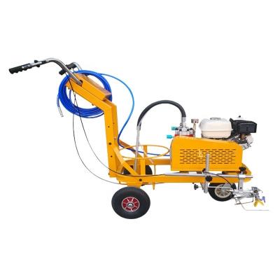 China Single/Double Gun Hand Push Cold Paint Road Marking Machine for Parking Lot Striping for sale